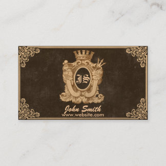Carte De Visite Grunge Heraldry Monogramme