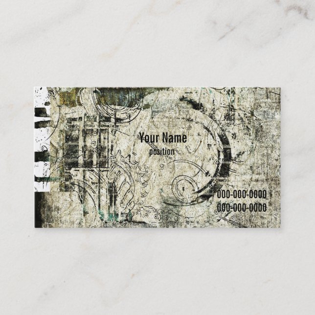 Carte De Visite grunge industrielle (Devant)