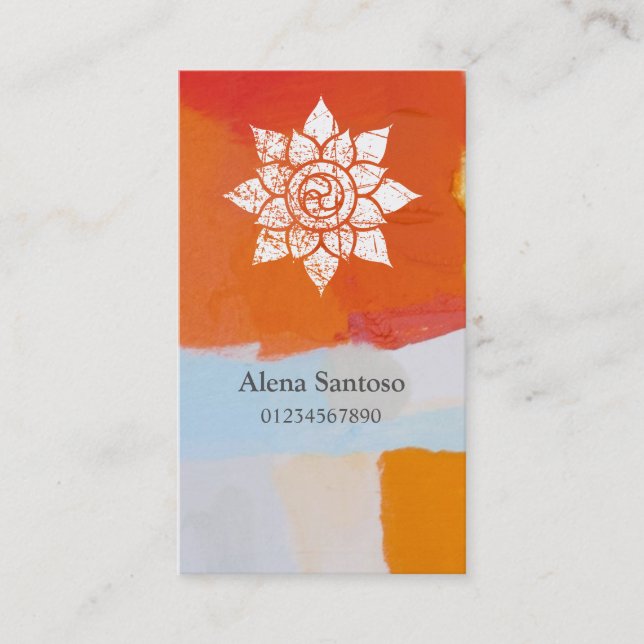 Carte De Visite Grunge Mandala (Devant)