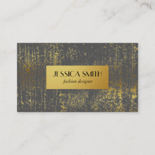 Carte De Visite Grunge Or Métallurgique élégant Faux Or