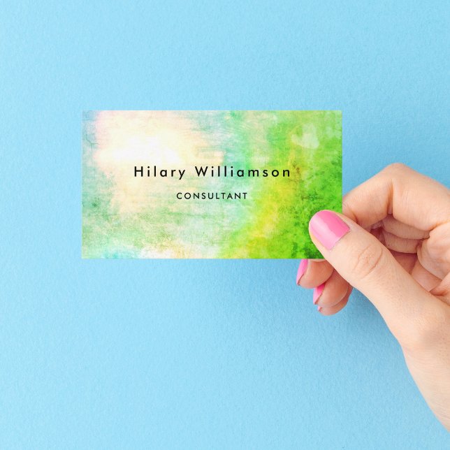 Carte De Visite Grunge Pastel Green (Créateur téléchargé)