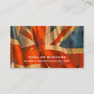 Carte De Visite Grunge Style Union Jack British Drapeau Illustrati