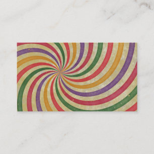 Carte De Visite Grungy Super Spiral Sunbeam Ray Swirl Design Grung