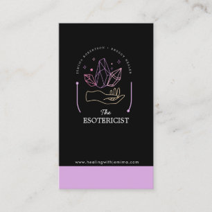 Carte De Visite Guérisseur d'énergie, Reiki, Tarot, cristaux és