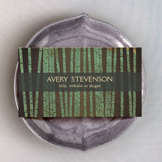 Carte De Visite Guérisseur holistique de bambou vert (Créateur téléchargé)