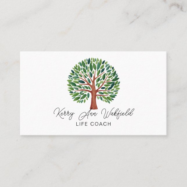 Carte De Visite Guerrier de vie arbre de la vie thérapeute yoga gu (Devant)