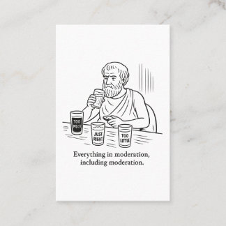 Carte De Visite Guide d'Aristote à la modération