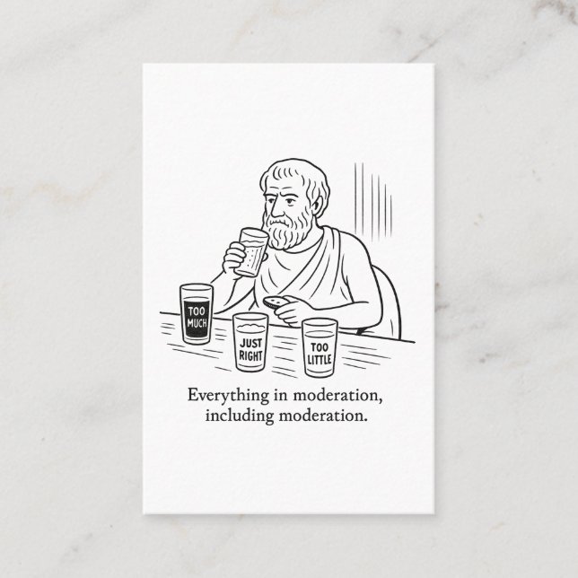 Carte De Visite Guide d'Aristote à la modération (Devant)