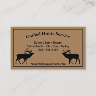 Carte De Visite Guide de chasse en plein air Service Professionnel