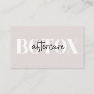 Carte De Visite Guide de soins après Botox Taupe Minimal