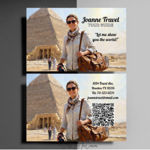 Carte De Visite Guide de Tour Personnalisé Pyramide Professionnell