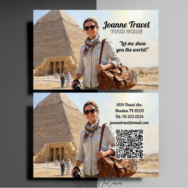 Carte De Visite Guide de Tour Personnalisé Pyramide Professionnell (Créateur téléchargé)