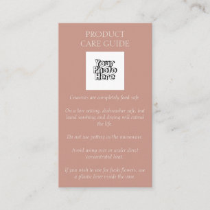 Carte De Visite Guide d'instructions du produit rose en poudre
