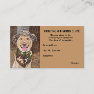 Carte De Visite Guide personnalisable de chasse/pêche