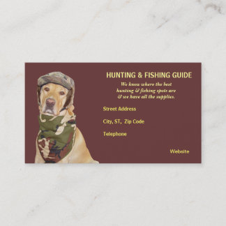 Carte De Visite Guide personnalisable de chasse/pêche