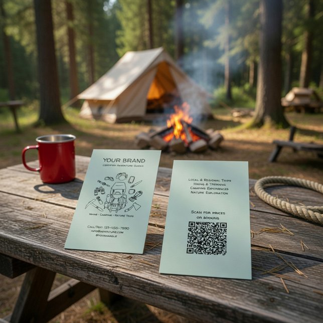 Carte de visite Guides d'aventure Randonnée et cam (Créateur téléchargé)