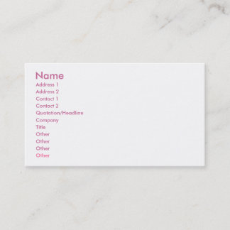 Carte De Visite Guingan rose