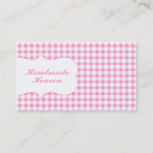 Carte De Visite Guingan rose à la mode