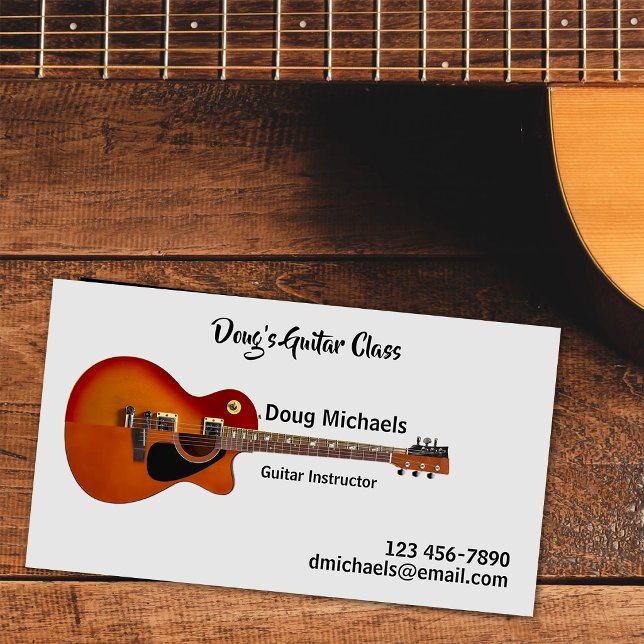 Carte De Visite Guitar Lessons / Instructor (Créateur téléchargé)