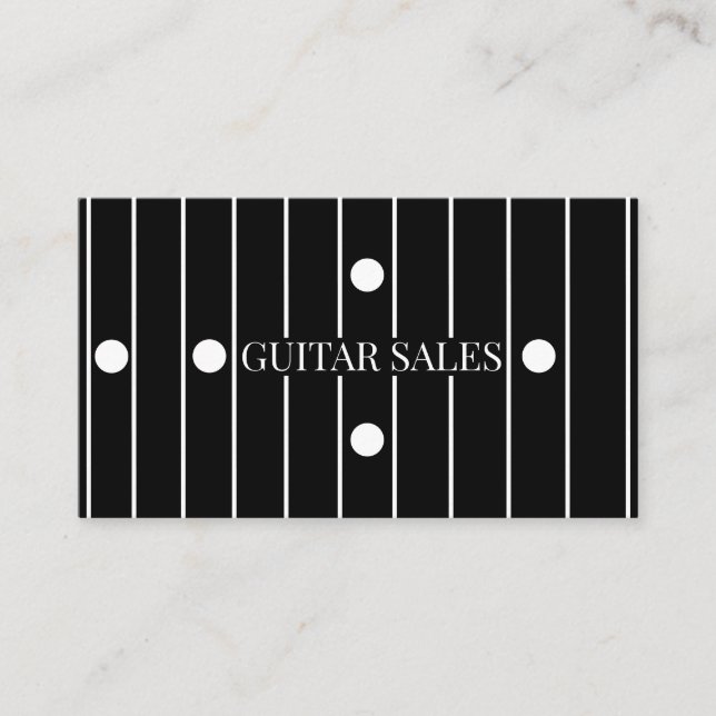 Carte De Visite Guitar Sales Modern Ebony Fretboard Style Pro  (Devant)