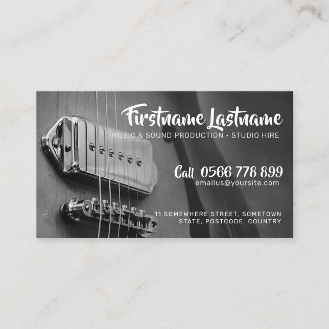 Carte de visite Guitar Studio GreyAZ (Devant)