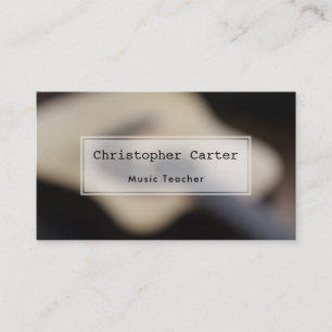 Carte De Visite Guitare acoustique floue, Photo Artistique