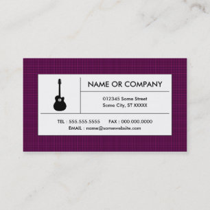 Carte De Visite guitare acoustique plaid