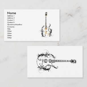 Carte De Visite Guitare de fleur
