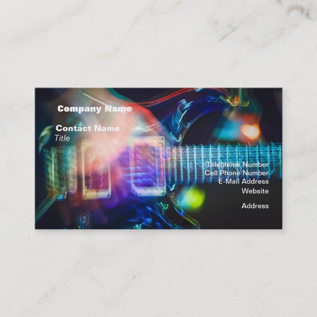 Carte De Visite Guitare électrique à lame (Devant)
