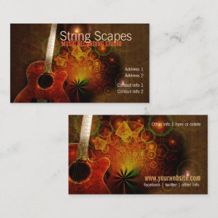 Carte de visite Guitare Fractale String Scapes