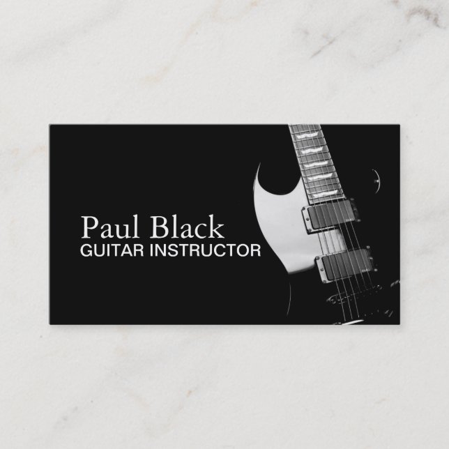 Carte De Visite Guitare Instructeur Instruments de musique Busines (Devant)