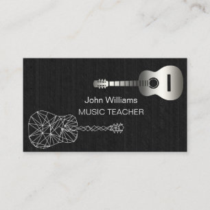 Carte De Visite Guitare Musique Enseignant DJ Joueur Musicien Géom