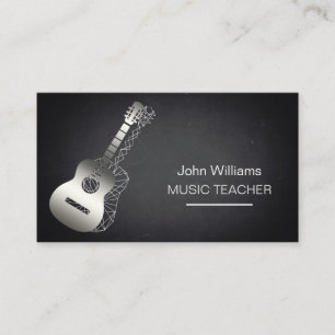Carte De Visite Guitare Musique Enseignant DJ Joueur Musicien Géom
