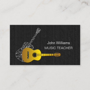 Carte De Visite Guitare Musique Enseignant DJ Joueur Musicien Géom