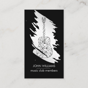 Carte De Visite Guitare Musique World Enseignant Joueur Silver Gre