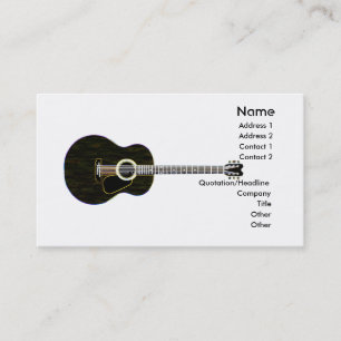 Carte De Visite Guitare noire