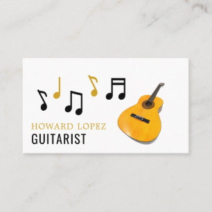 Carte De Visite Guitariste, musicien professionnel