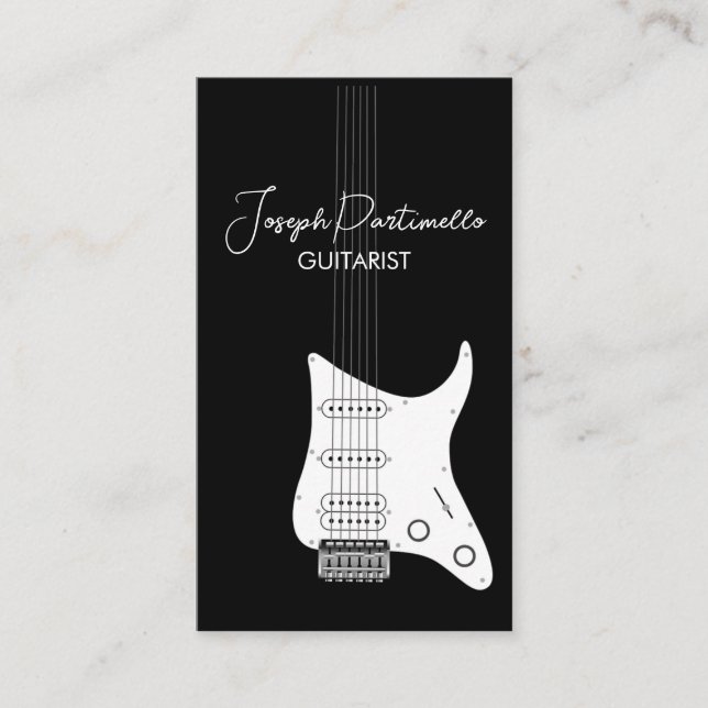 Carte De Visite Guitariste Musique de Guitare (Devant)