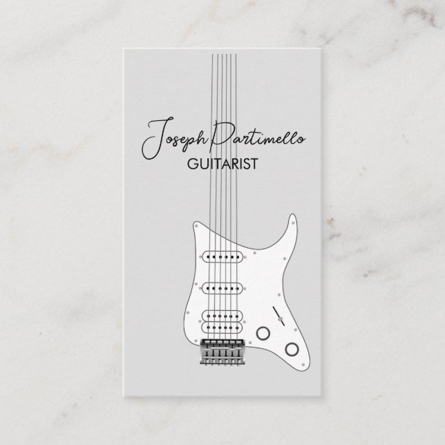 Carte De Visite Guitariste Musique de Guitare (Devant)