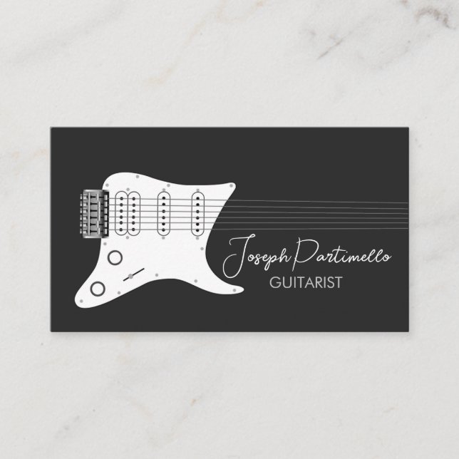 Carte De Visite Guitariste Musique de Guitare (Devant)