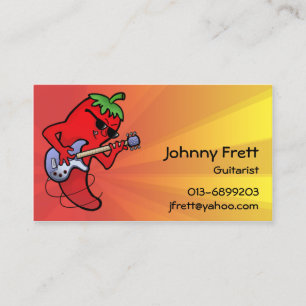 Carte De Visite Guitariste Red Hot Chili