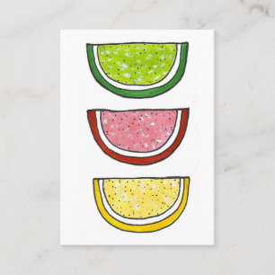 Carte De Visite Gummy Fruit Slice Candies Candy Shop Alimentation