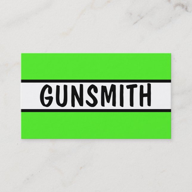 Carte De Visite Gunsmith Neon Green (Devant)