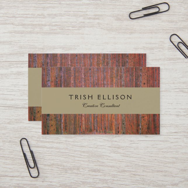 Carte De Visite Gustav Klimt Fir Forêt Tannenwald Arbres rouges (Devant/Arrière en situation)