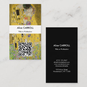 Carte De Visite Gustav Klimt - Le Baiser - Code QR