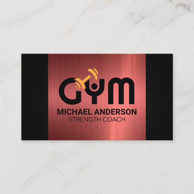 Carte De Visite Gym Flex | Kettle Bell | Logo Fitness (Devant)