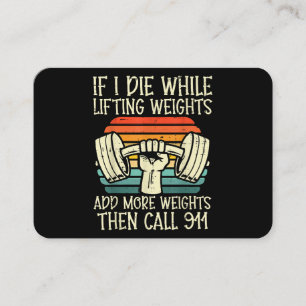Carte De Visite Gymnase Si Je Mouds Lifting Peser Drôle Exercice F