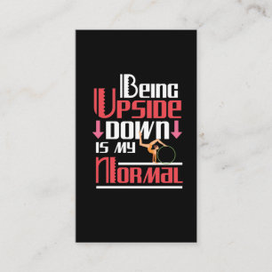 Carte De Visite Gymnastique amusante Citation d'athlètes au tambou