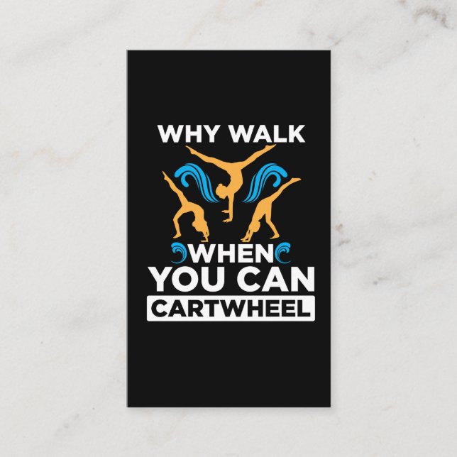 Carte De Visite Gymnastique Entraînement sportif acrobatique fémin (Devant)