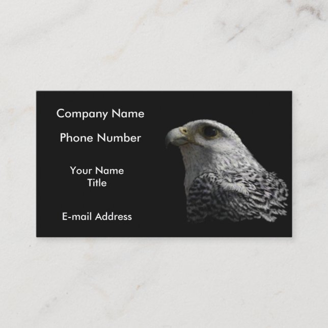 Carte De Visite Gyrfalcon arctique (Devant)